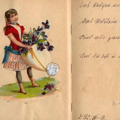 antikes Poesielalbum von 1918 bis 1920