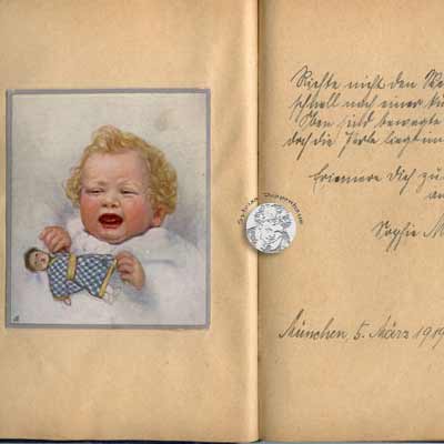 antikes Poesielalbum von 1918 bis 1920