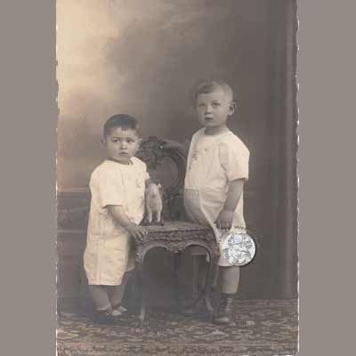 Foto AK Kinder mit Spielzeug, vor 1900