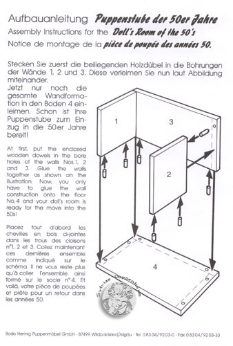 Puppenstube mit Bodo Hennig Möbeln