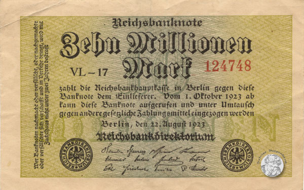 Reichsbanknote von 1923