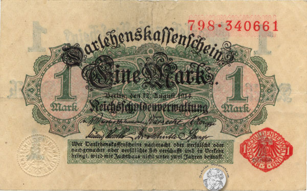 Darlehenskassenschein von 1914