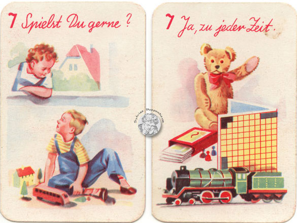 Frag- und Antwort-Spiel 50er Jahre