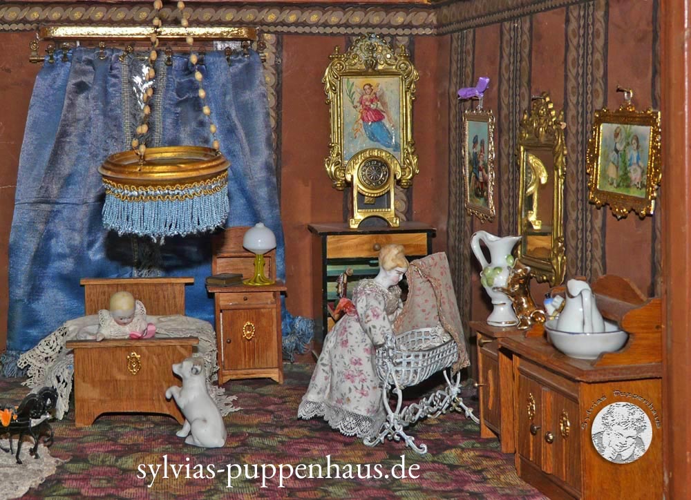 Jugendstilschlafzimmer in der Puppensube Jugendstilschlafzimmer in der Puppensube